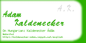 adam kaldenecker business card